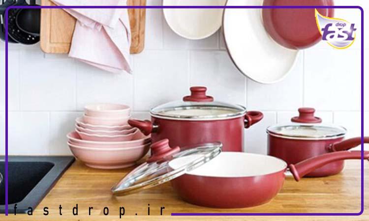 پاک کنندگی موثر فست دراپ ظروف تفلون